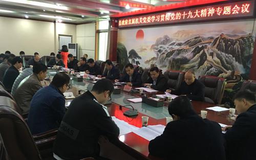 黄陵县政府直属机关党委召开学习贯彻党的十九大精神专题会议