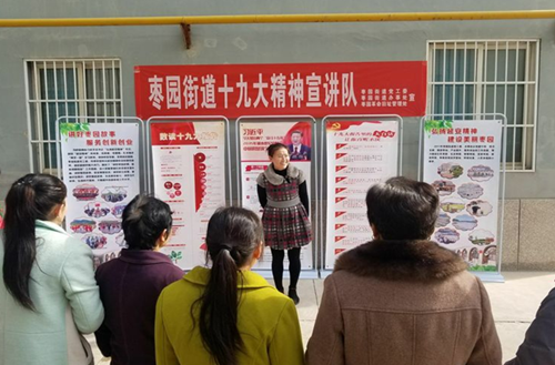 宝塔区枣园街道“进村组 进单位 进企业 进社区”宣讲十九大
