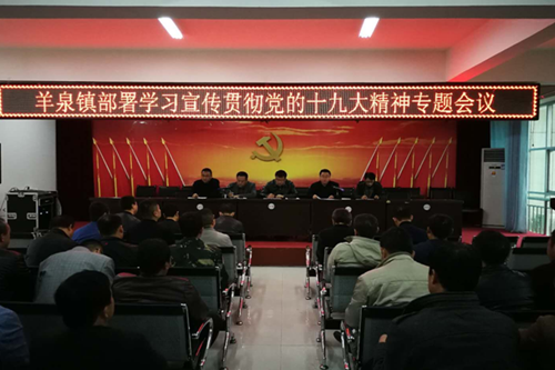 富县羊泉镇召开学习宣传贯彻党的十九大精神专题会议