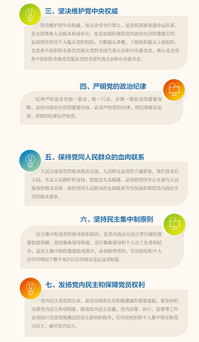 一图读懂《关于新形势下党内政治生活的若干准则》