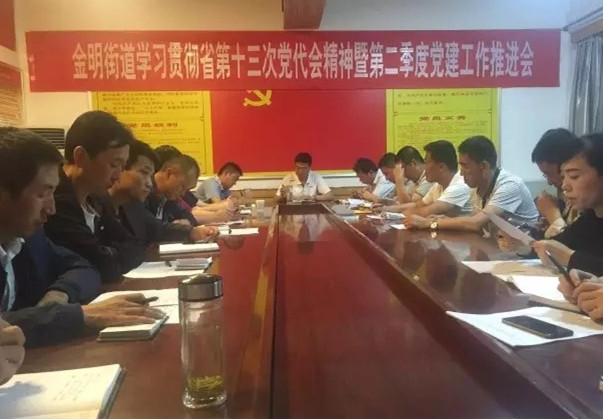 安塞区金明街道学习贯彻省第十三次党代会精神暨第二季度党建工作推进会